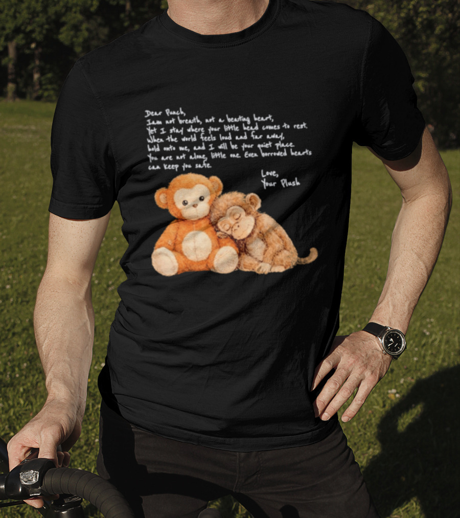 Dear Punch Heartfelt Monkey Companions Poem And Plush Toy T-Shirt