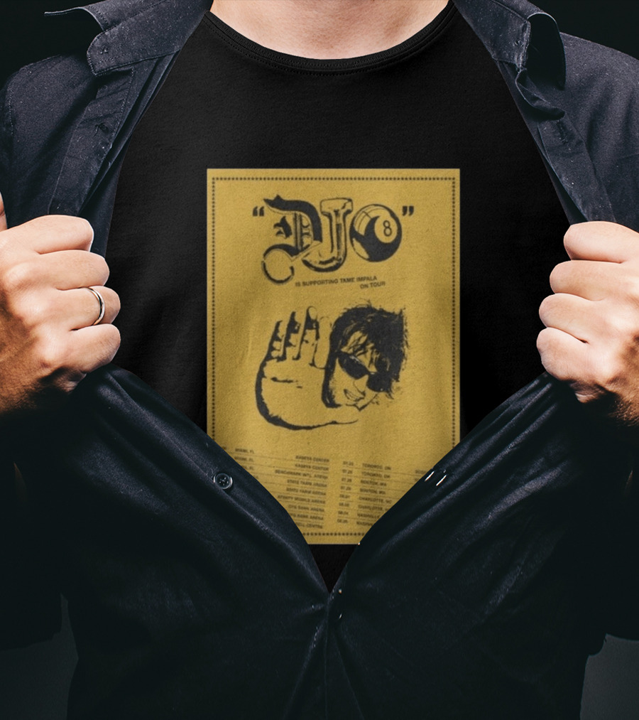 Djo Supporting Tame Impala Tour 2026 Dates And Locations T-Shirt
