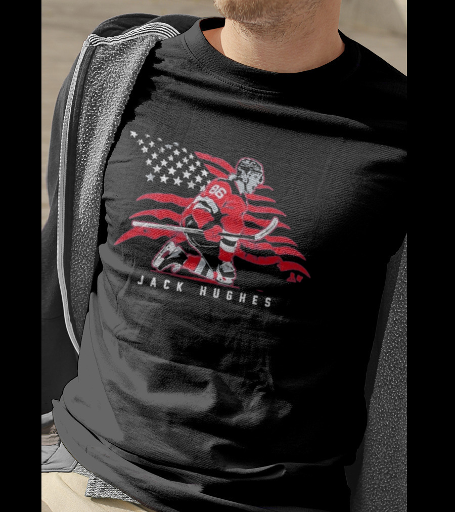 Jack Hughes Stars & Stripes 86 USA Hockey T-Shirt