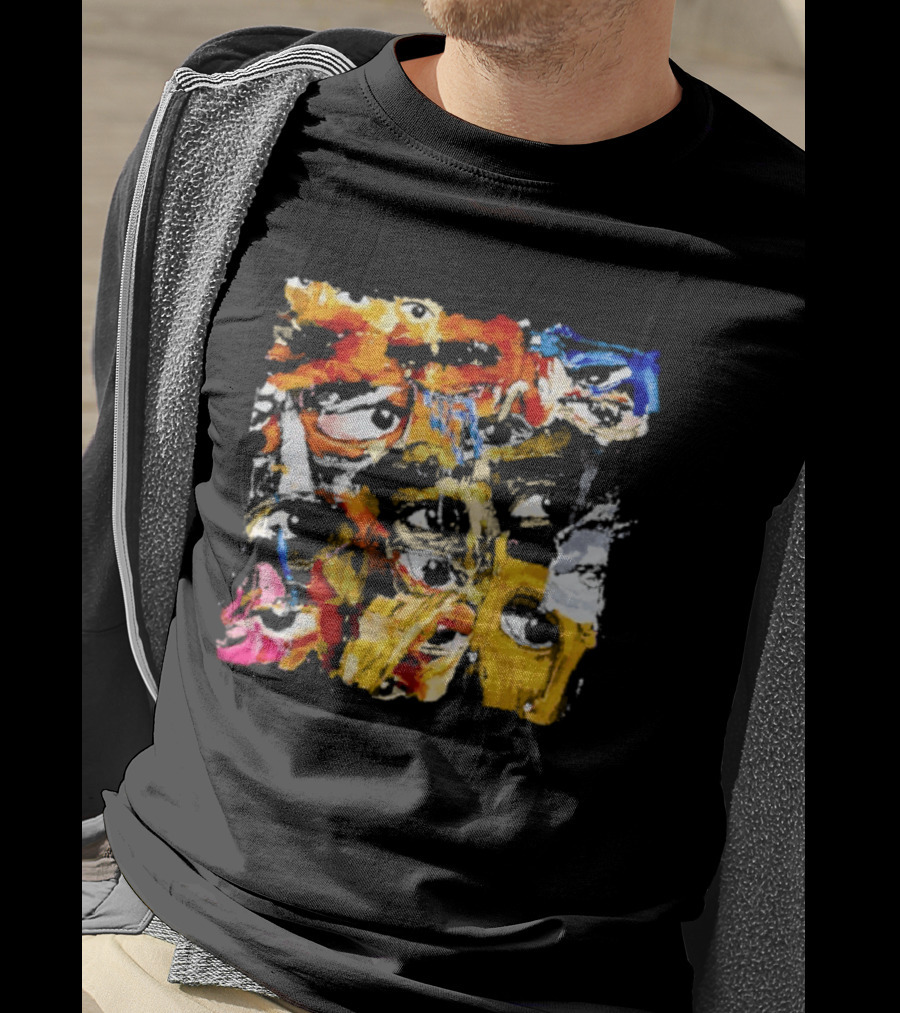 Eyes Don't Lie Colorful Abstract Expressionist Brushstroke T-Shirt