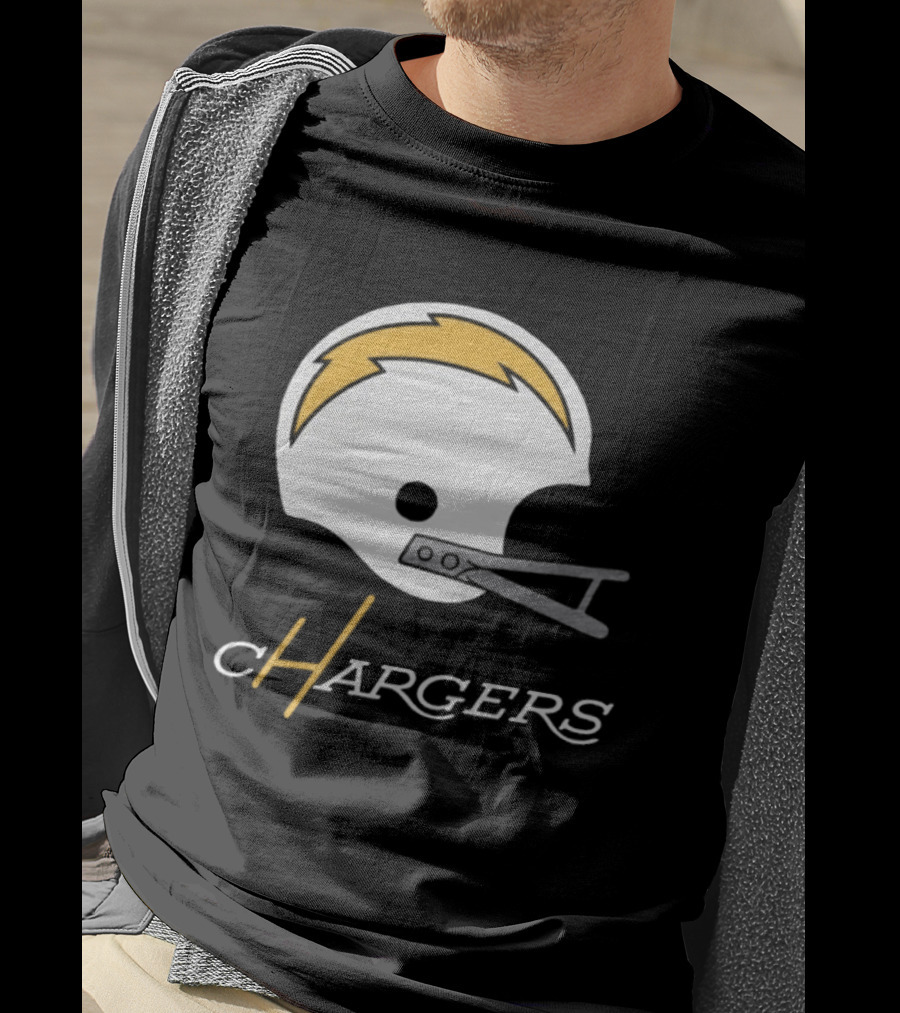 Los Angeles Chargers Big Helmet Football Team T-Shirt