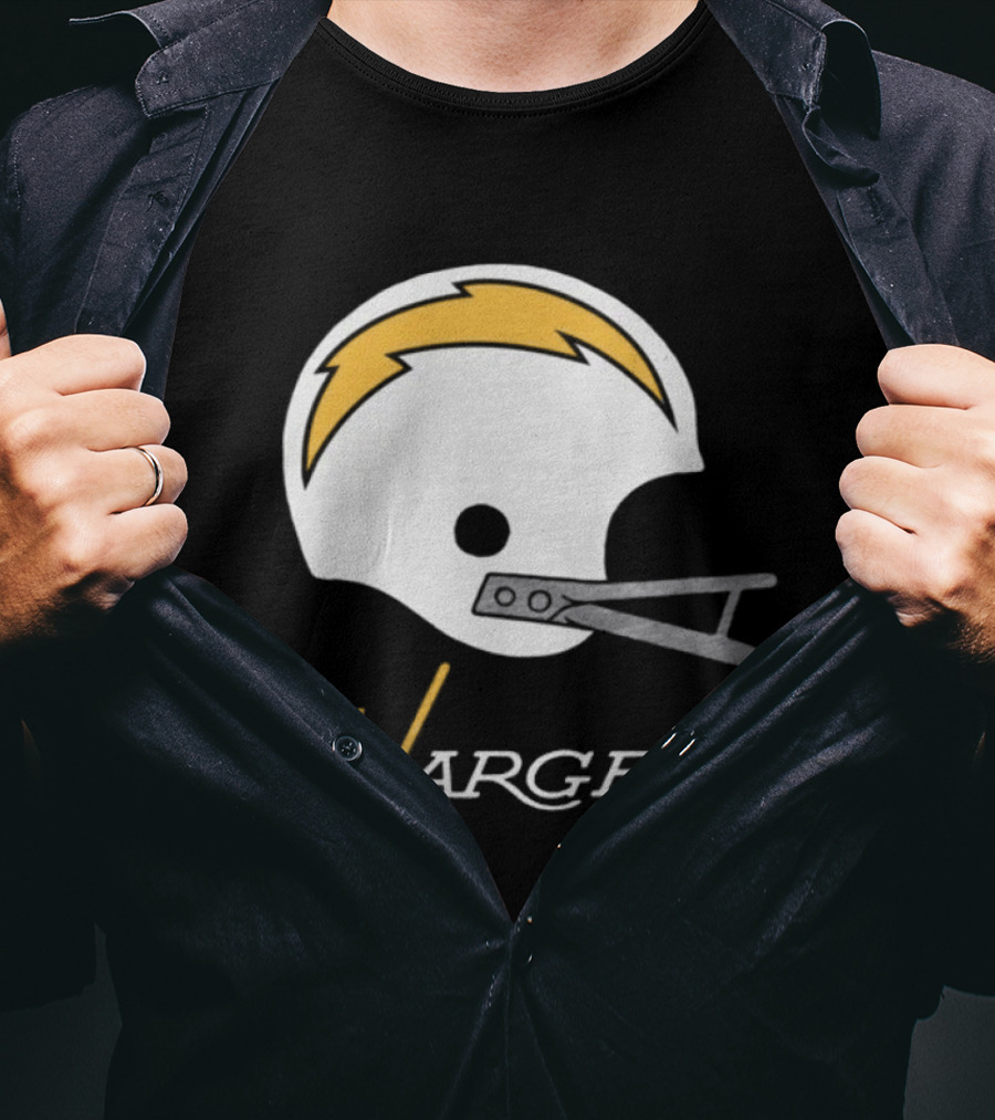 Los Angeles Chargers Big Helmet Football Team T-Shirt