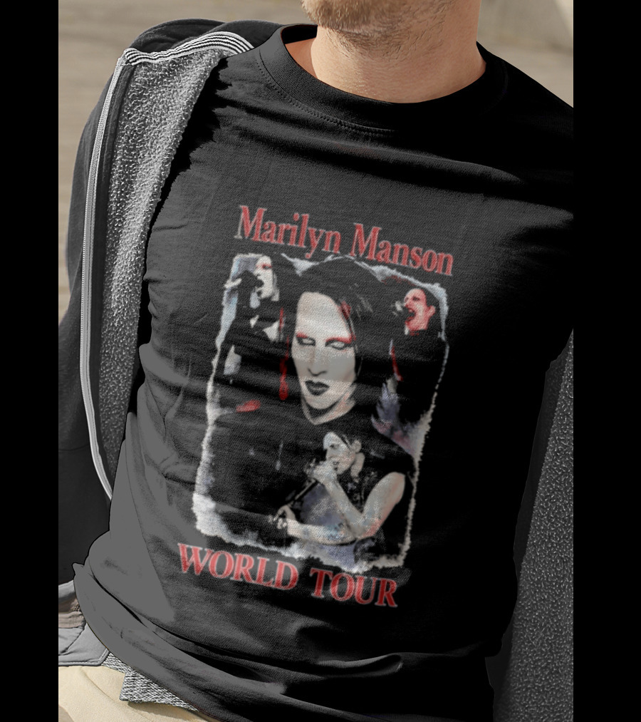 Marilyn Manson World Tour Gothic Rock T-Shirt