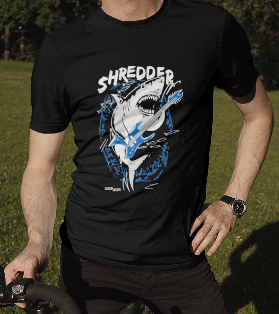 Shredder Shark With Electric Guitar T-Shirt
