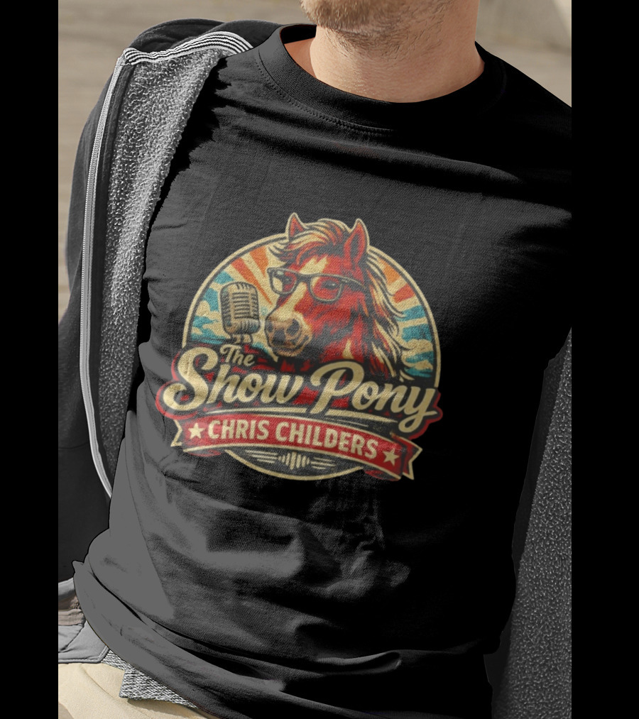 The Show Pony Chris Childers Retro Cartoon Microphone T-Shirt