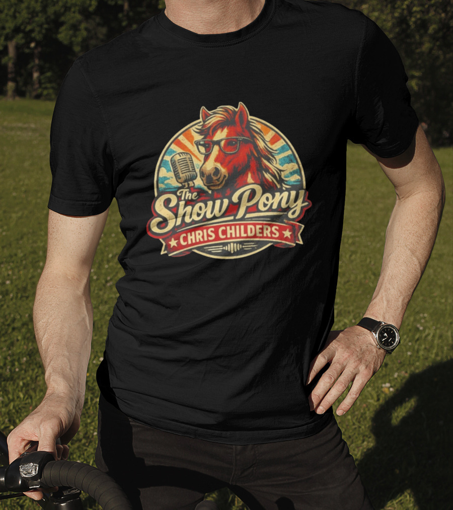 The Show Pony Chris Childers Retro Cartoon Microphone T-Shirt