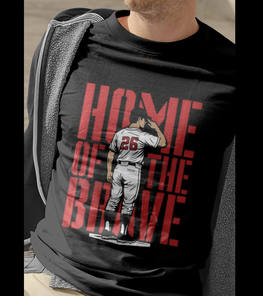 Raisel Iglesias 26 Home Of The Brave Baseball T-Shirt