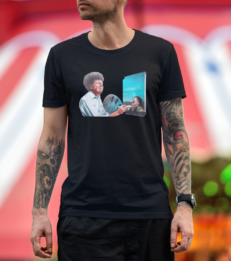 Donald Trump Bob Ross Painting Parody Humor Political T-Shirt