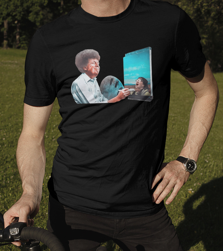 Donald Trump Bob Ross Painting Parody Humor Political T-Shirt