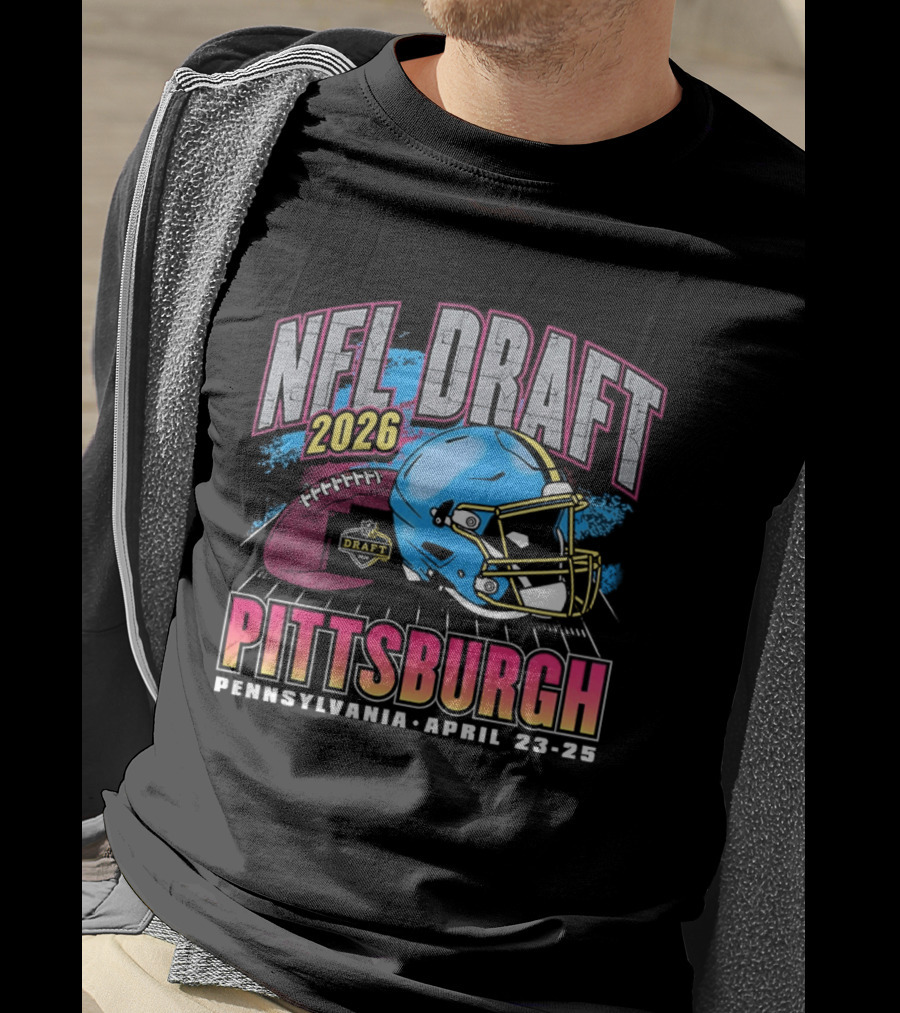 NFL Draft 2026 Pittsburgh Pennsylvania April 23 25 Helmet T-Shirt