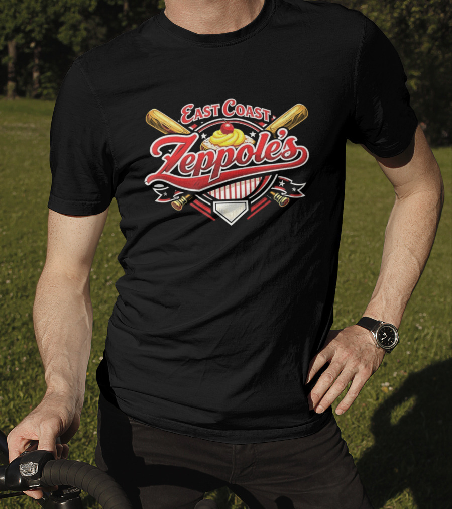 East Coast Zeppole's Baseball Inspired Classic Vintage Dessert T-Shirt