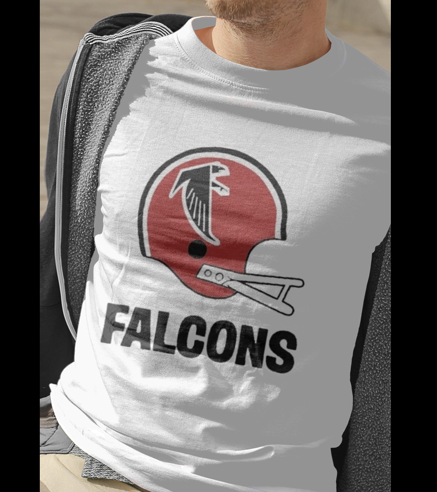 Atlanta Falcons Big Helmet Red Falcon T-Shirt