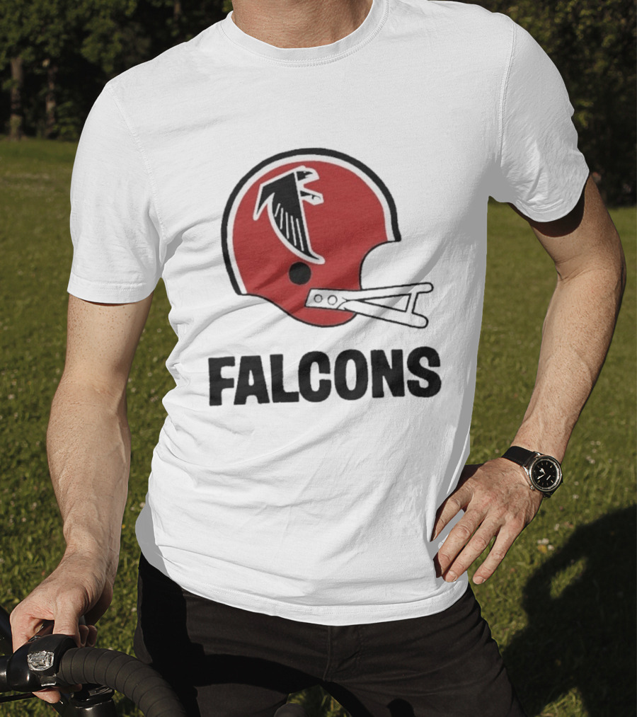 Atlanta Falcons Big Helmet Red Falcon T-Shirt