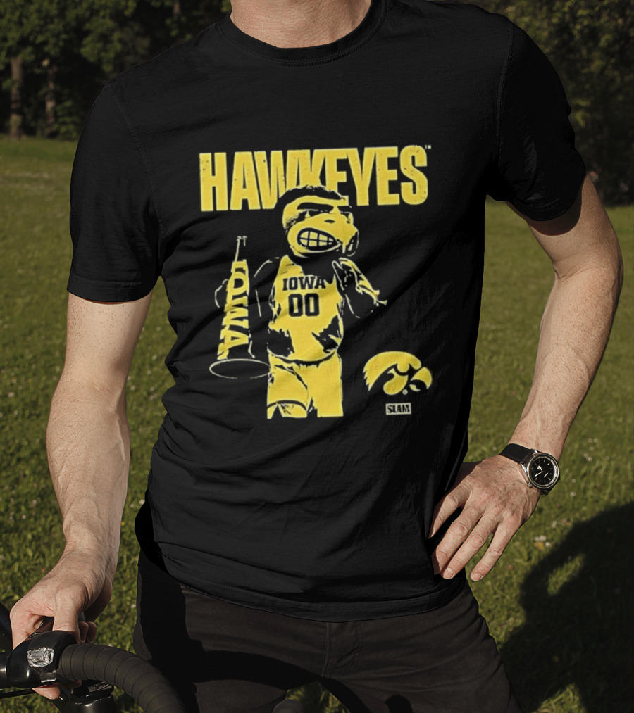 Iowa Hawkeyes Herky The Hawk 00 Slam Basketball T-Shirt