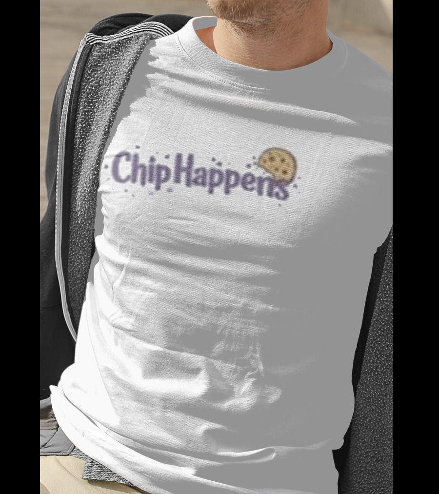 Chip Happens Cookie Bite Humor T-Shirt