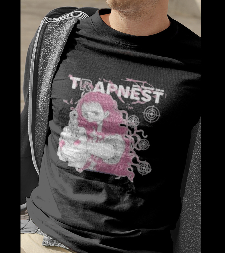 Trapnest Trigger Tour 2001 Anime Girl With Gun And Target T-Shirt