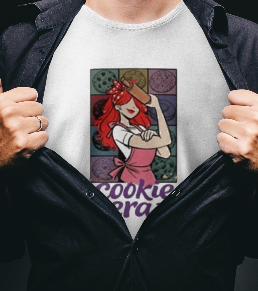 Chloe Sexton Cookie Era Retro Baking Rolling Pin Red Hair Apron T-Shirt