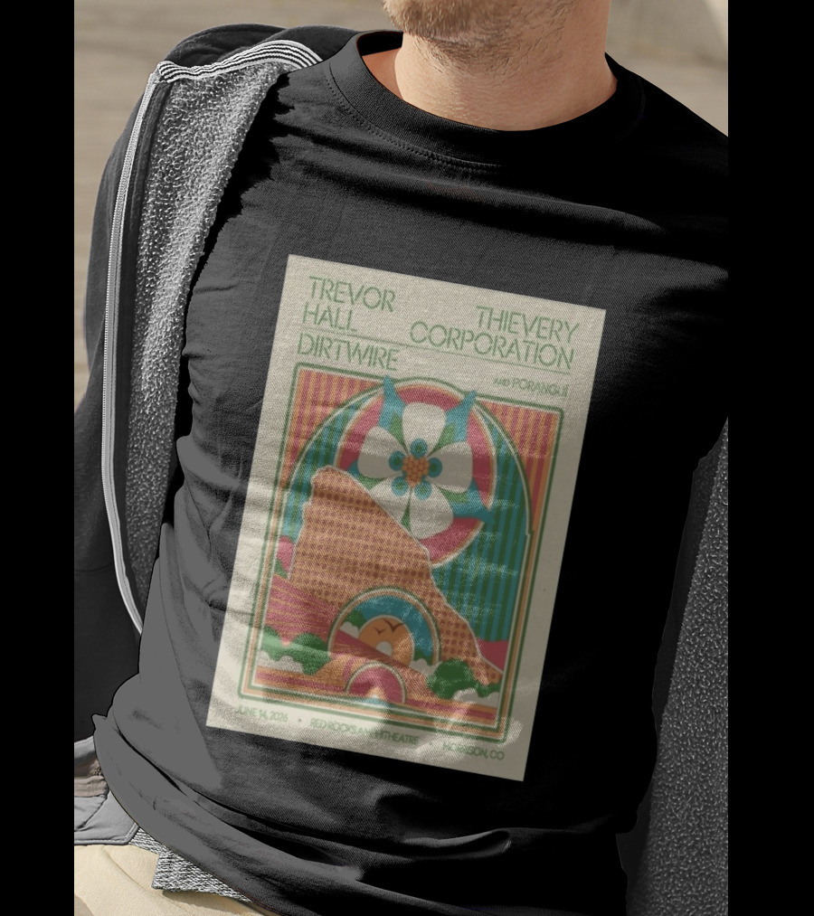 Trevor Hall Thievery Corporation Dirtwire Poranguí June 14 2026 Red Rocks Amphitheatre Morrison CO T-Shirt
