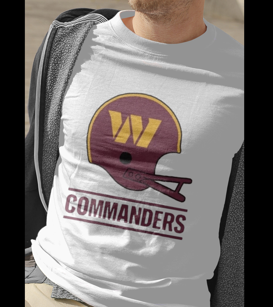 Washington Commanders Big W Helmet Football Team Fan Gear T-Shirt