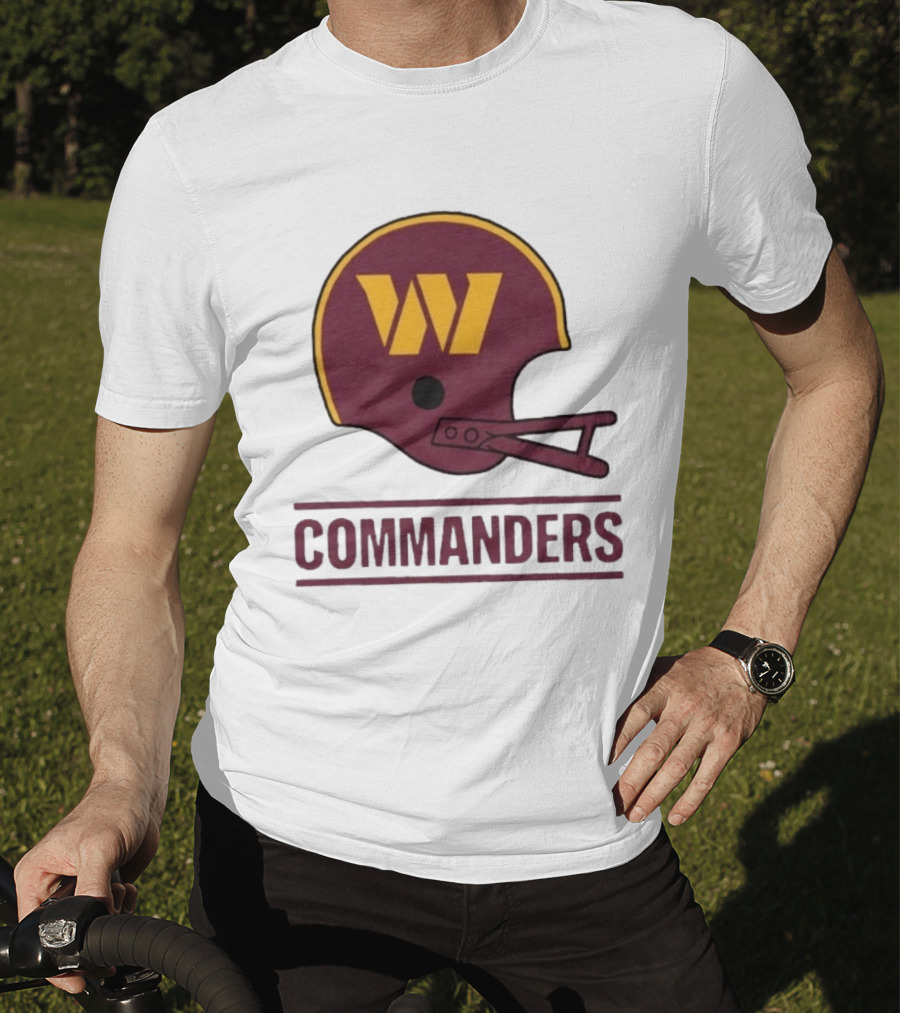 Washington Commanders Big W Helmet Football Team Fan Gear T-Shirt