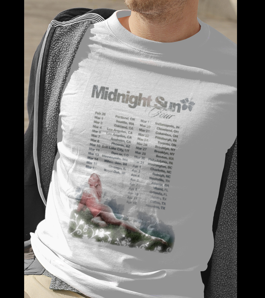 Midnight Sun Tour 2026 Zara Larsson Concert Locations T-Shirt