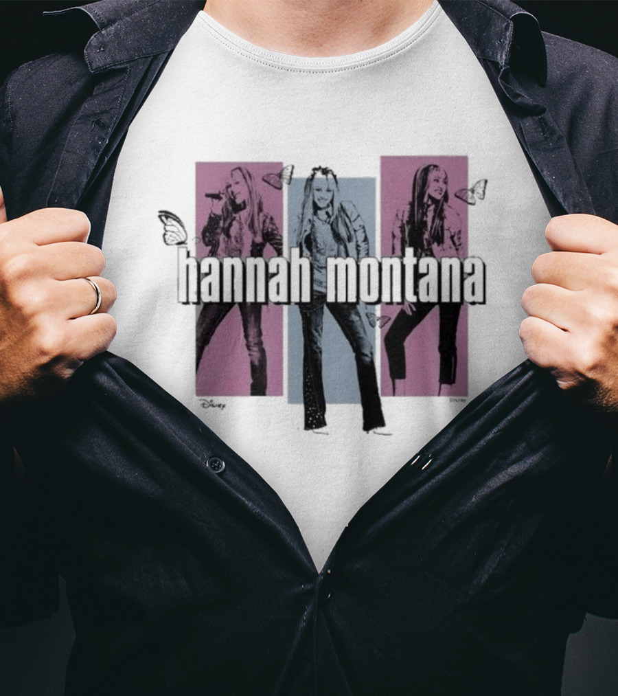 Disney Hannah Montana Miley Cyrus Butterfly Fashion Pop T-Shirt