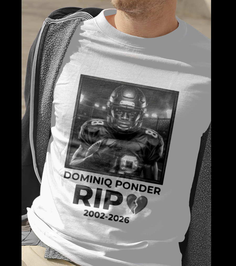 Dominiq Ponder Rip 2002 2026 Football Player T-Shirt