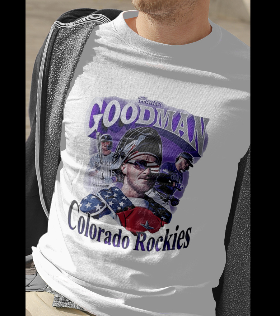Hunter Goodman Colorado Rockies Catcher And Player Patriots 2026 T-Shirt