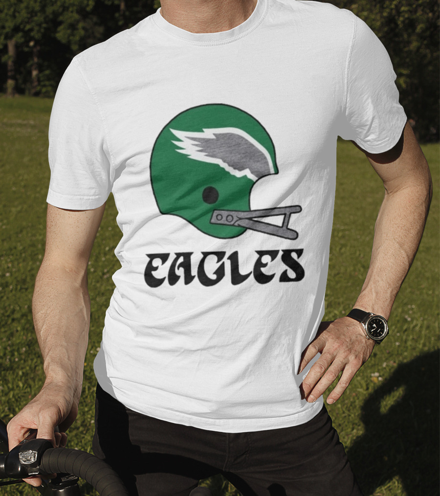 Philadelphia Eagles Helmet Green Wing T-Shirt