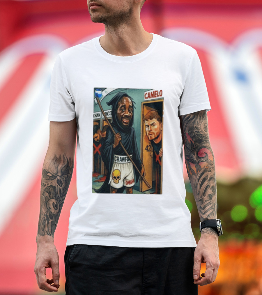 Crawford Grim Reaper Omaha with Canelo Álvarez and Khan Spence T-Shirt
