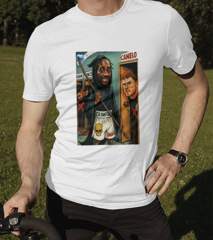 Crawford Grim Reaper Omaha With Canelo Álvarez And Khan Spence T-Shirt