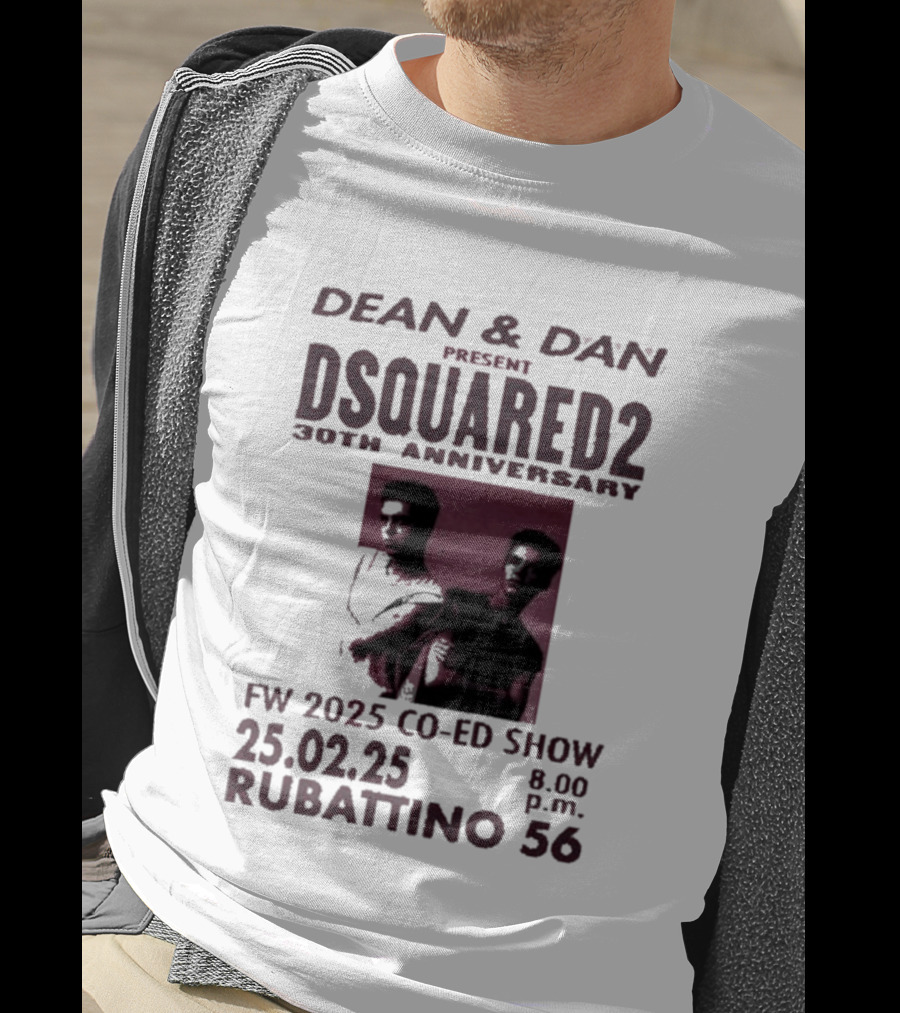 Dean & Dan Present Dsquared2 30th Anniversary FW 2025 Co Ed Show Rubattino 56 25.02.25 8 P.m. T-Shirt