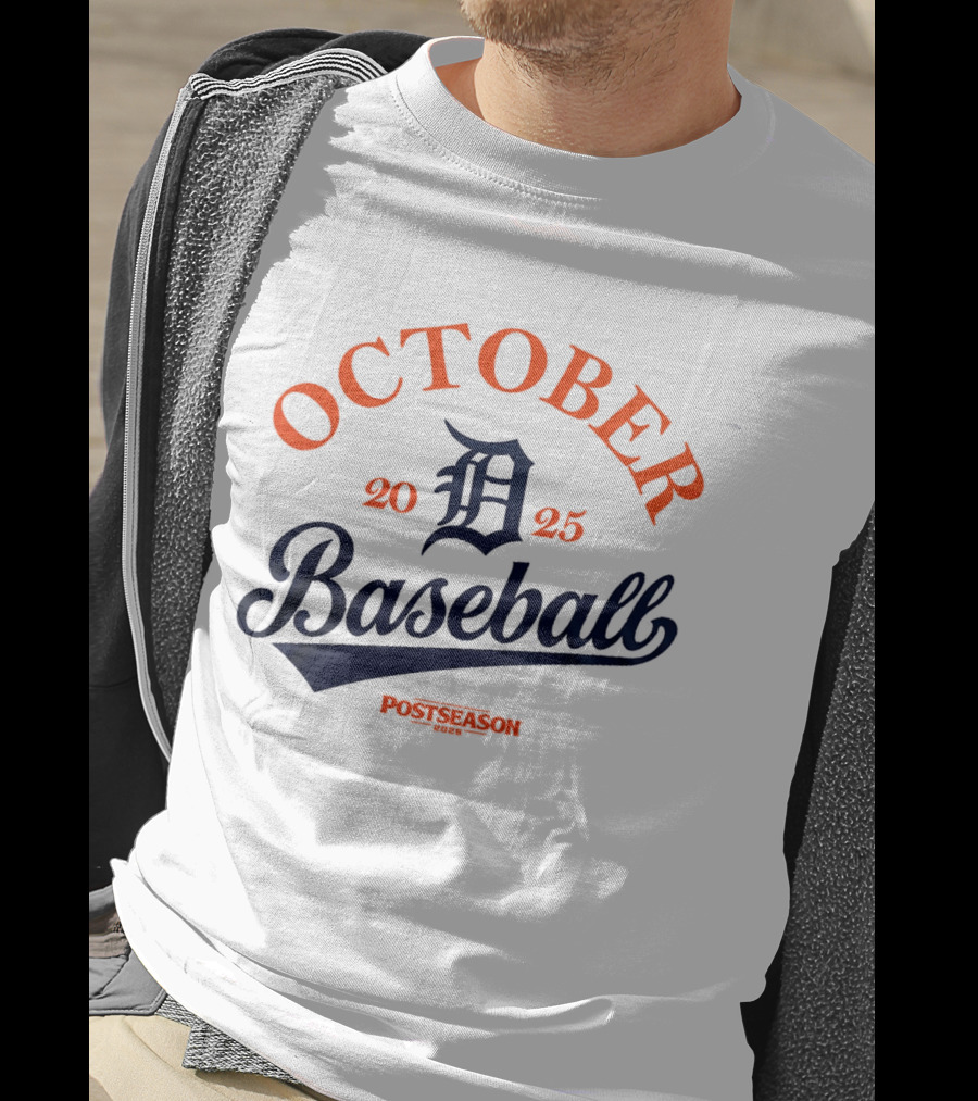 Detroit Tigers October Baseball Postseason 2025 T-Shirt