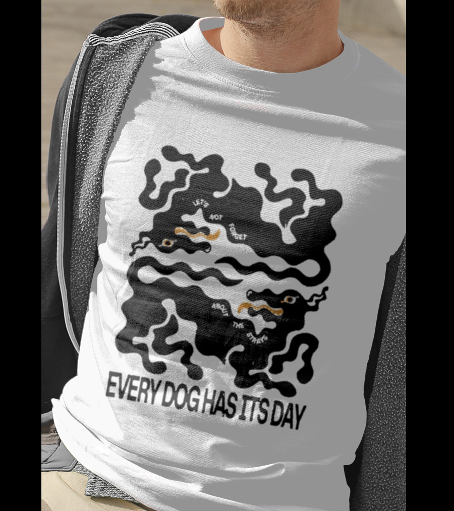 KBAR X UN IK Every Dog Has Its Day Black Abstract Dog T-Shirt