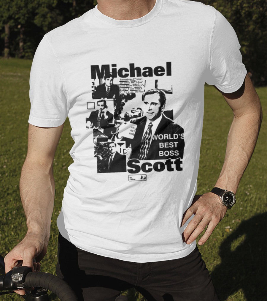 Michael Scott World's Best Boss The Office Iconic TV Comedy T-Shirt