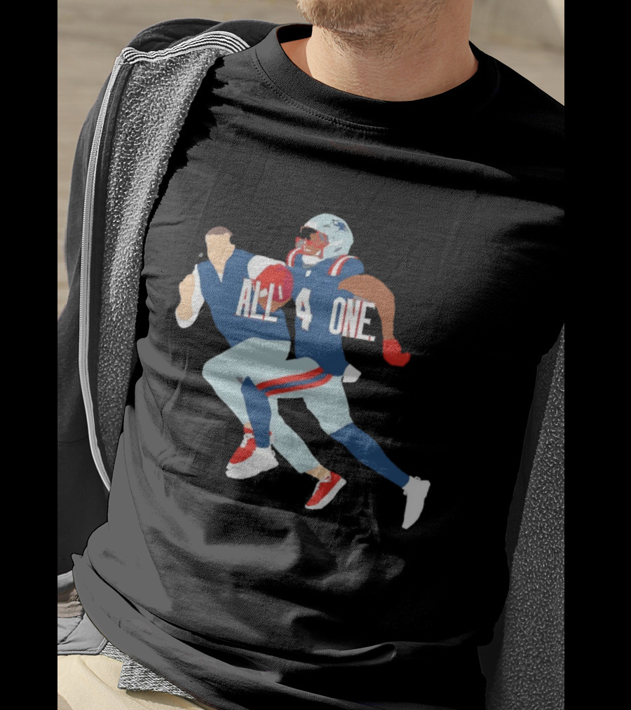 All 4 One New England Patriots Mike Vrabel Antonio Gibson Football T-Shirt
