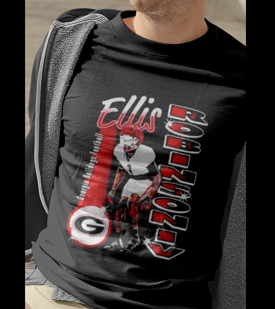 Ellis Robinson IV Georgia Bulldogs Football Illustrated T-Shirt