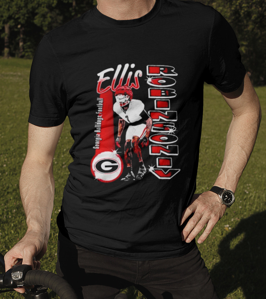 Ellis Robinson IV Georgia Bulldogs Football Illustrated T-Shirt