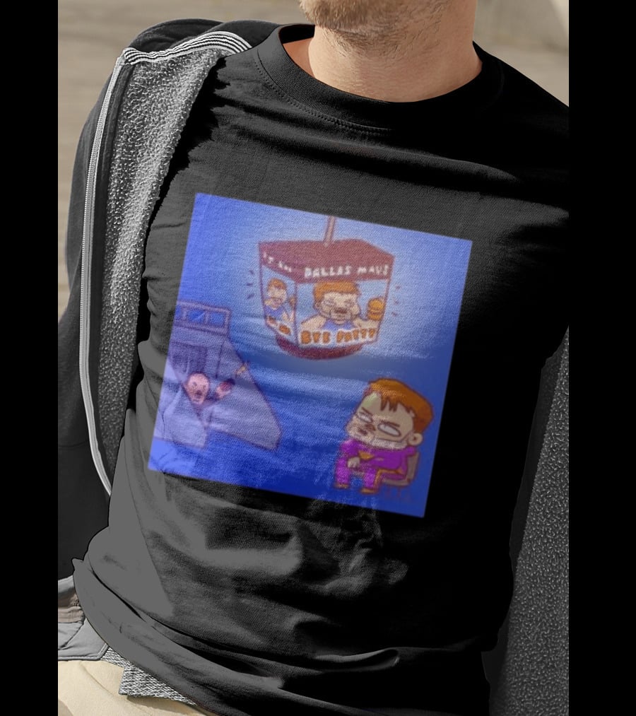 Dallas Mavs Bye Fatty Luka Doncic Emotional Cartoon Decor T-Shirt