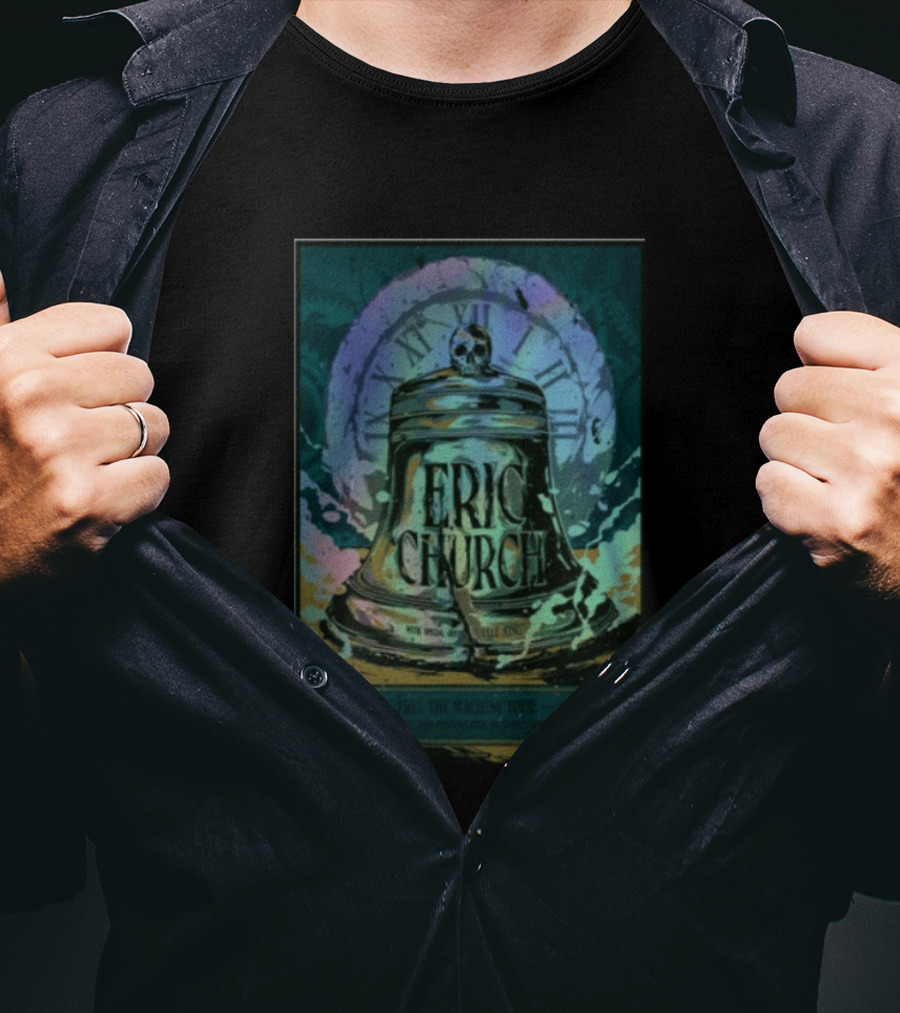 Eric Church Free The Machine Tour Philadelphia 2025 Independence Bell T-Shirt