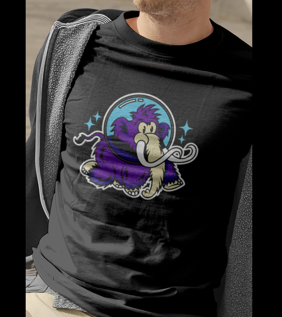 Erie Seawolves Moon Mammoths Retro Space T-Shirt