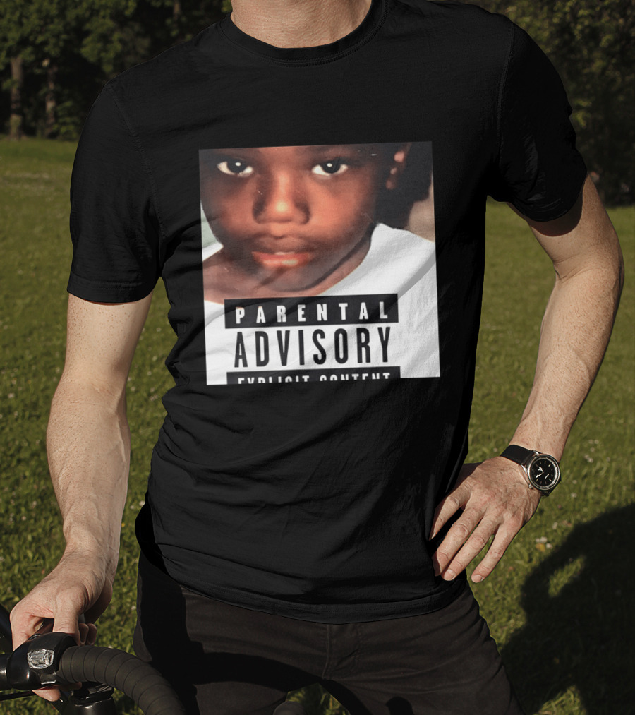 Parental Advisory Explicit Content Young Boy Image T-Shirt