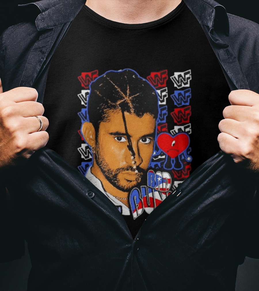 Bad Bunny New Generation WWF Heart T-Shirt