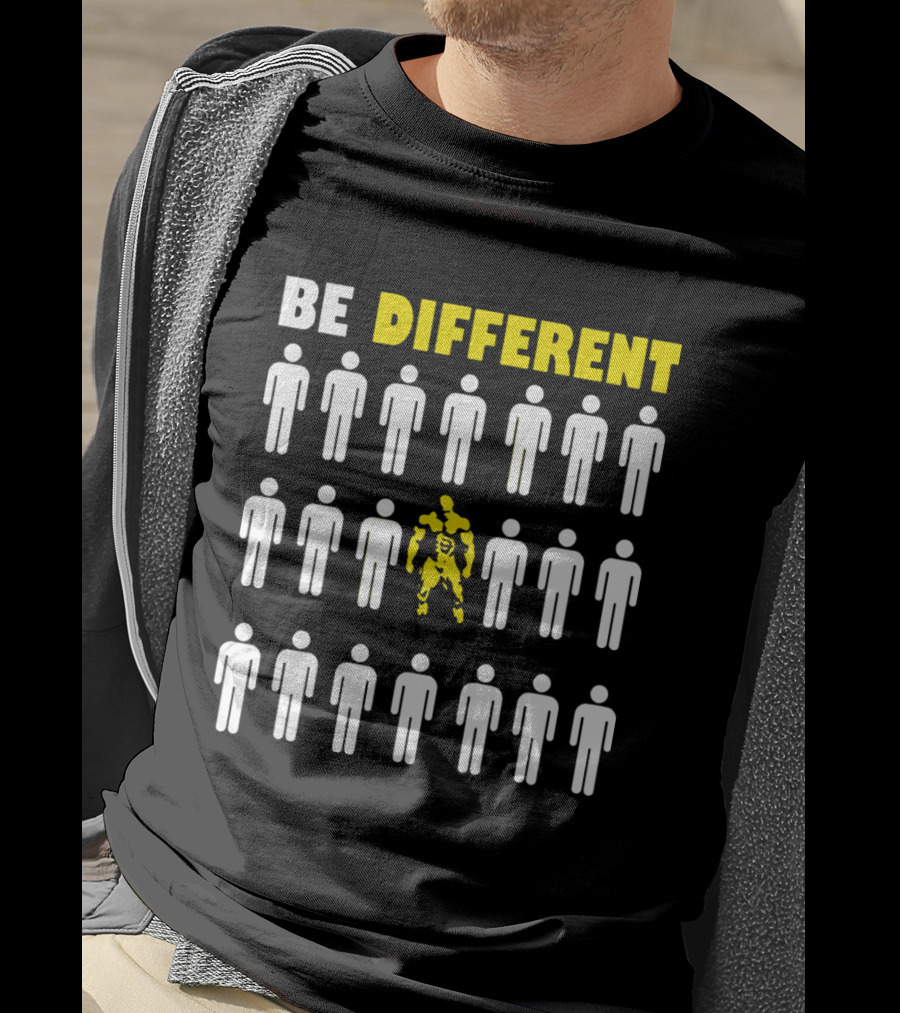 BE DIFFERENT GYM Bodybuilder Motivation Stand Out T-Shirt