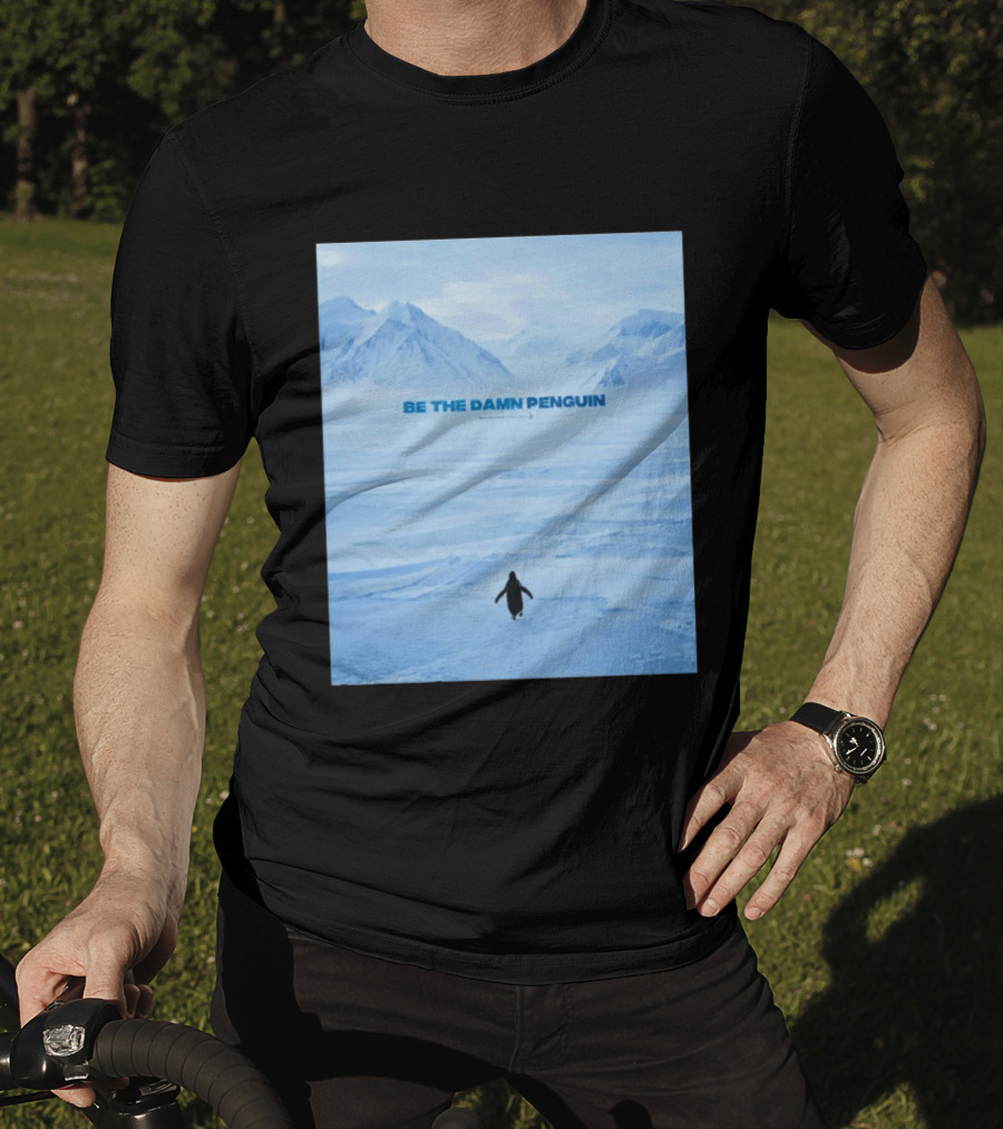 Be The Damn Penguin Antarctic Mountains Scene T-Shirt
