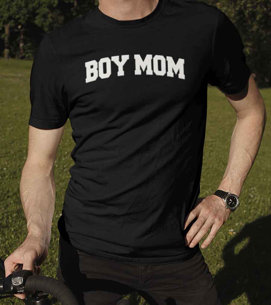 Boy Mom Puff Bold Text Arch T-Shirt
