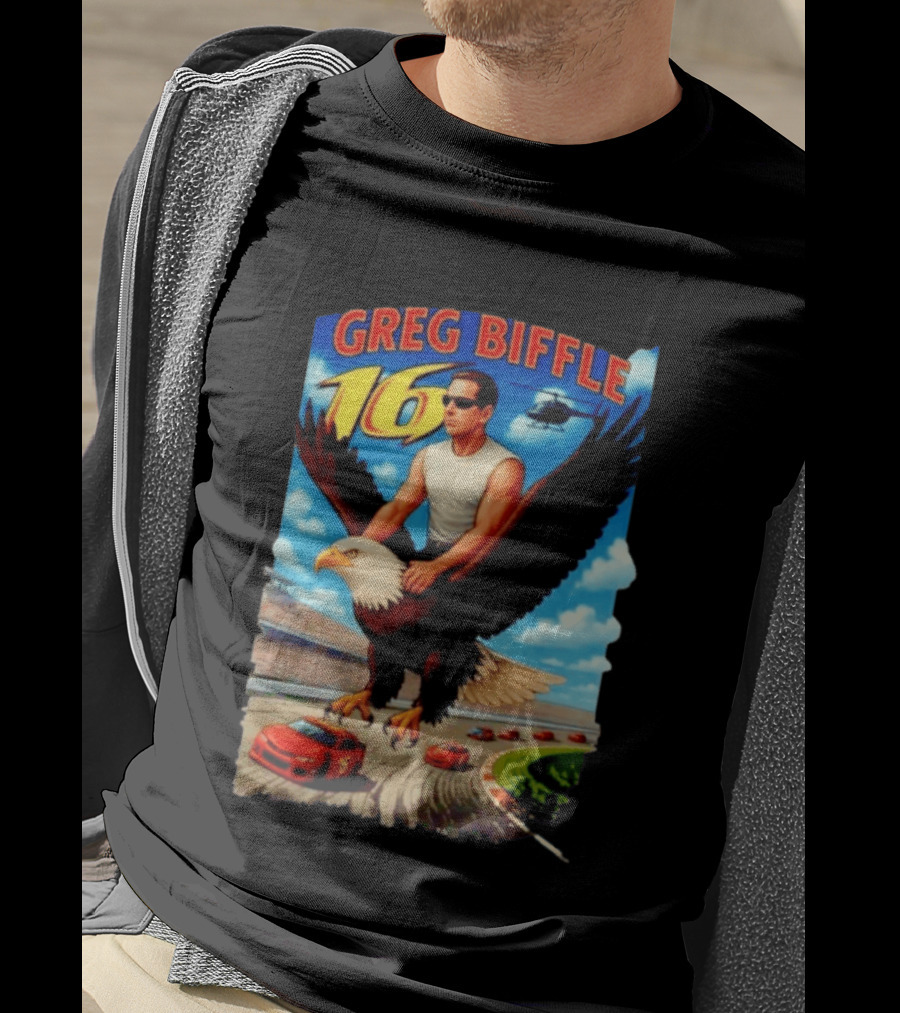Greg Biffle NASCAR 16 Racing Adventure Bald Eagle Highway T-Shirt