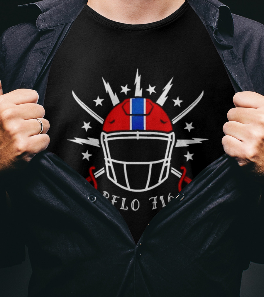Buffalo 716 Helmets Swords And Stars T-Shirt
