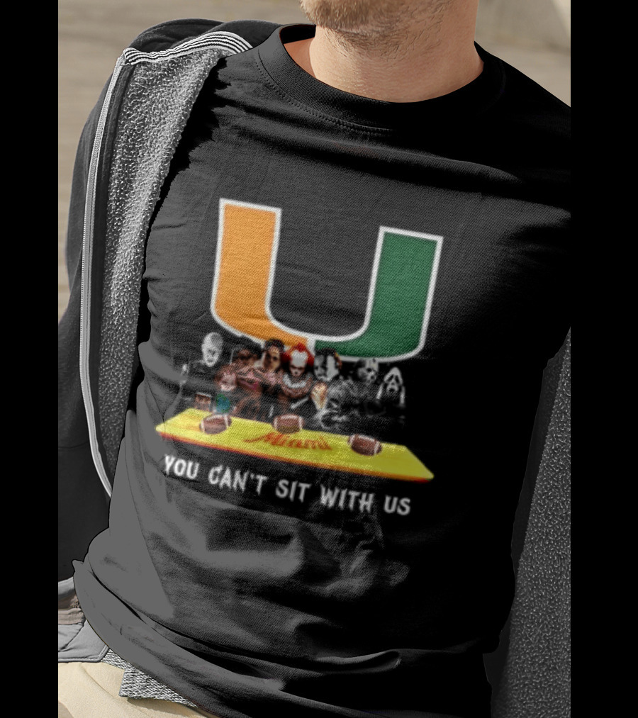 Horror Characters Miami Hurricanes You Can't Sit With Us Halloween 2025 T-Shirt