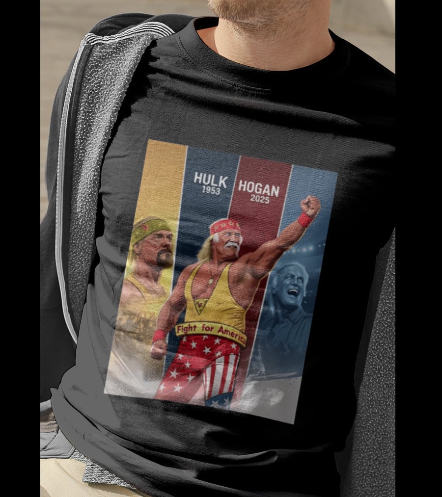 Hulk Hogan Fight For America 1953 2025 T-Shirt